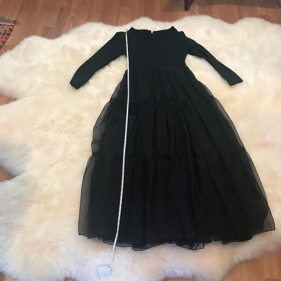 James Daugherty NY rare Vintage 1970s Black Gown XS perfect vampire vibe